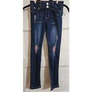 CUTIE PATOOTIE Distressed Stretch Denim Jeans Leggings Girls Size 8